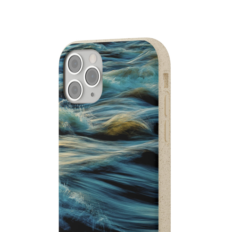 Wispy Waves | Bamboo Biodegradable Cases (iPhone 11, 12, 13) Sustainable Phone Case Ocean Phone Case Wave Case Eco-friendly Phone Case