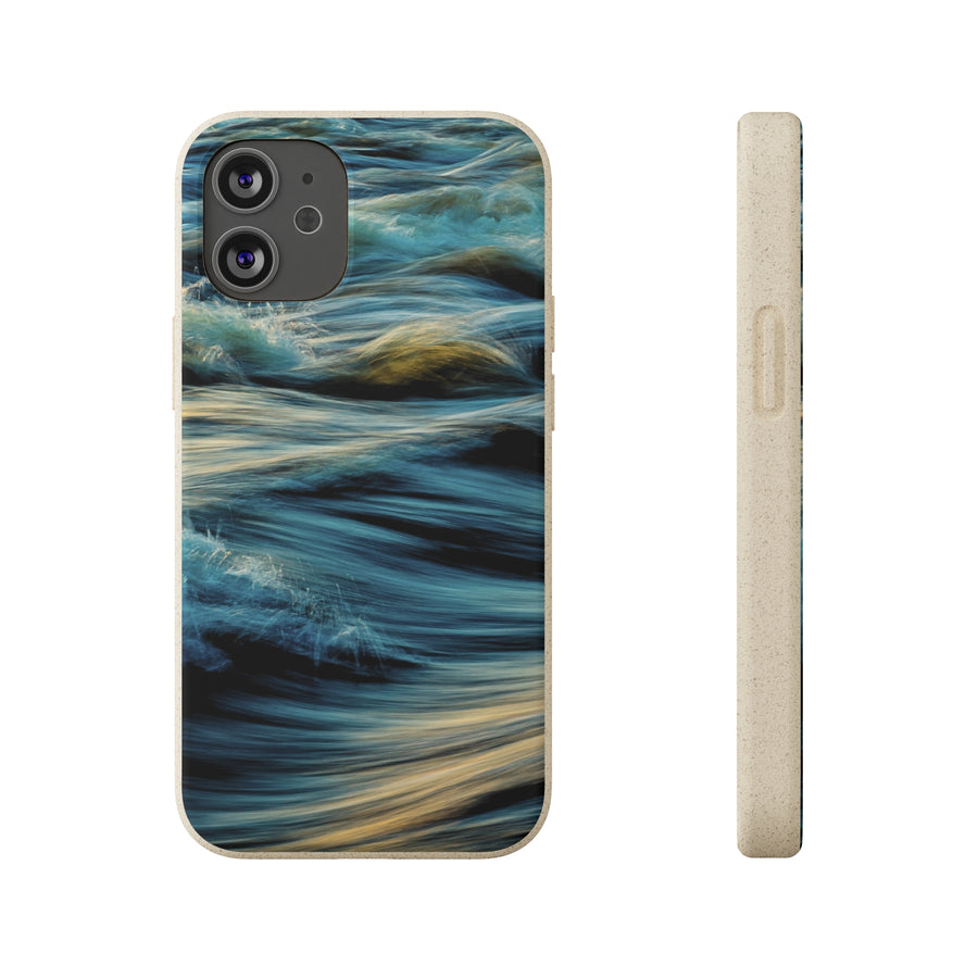 Wispy Waves | Bamboo Biodegradable Cases (iPhone 11, 12, 13) Sustainable Phone Case Ocean Phone Case Wave Case Eco-friendly Phone Case