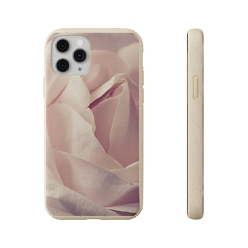 Rose Bud | Bamboo Biodegradable Cases (iPhone 16, 15, 14, 13, 12, 11) Sustainable Phone Case Natural