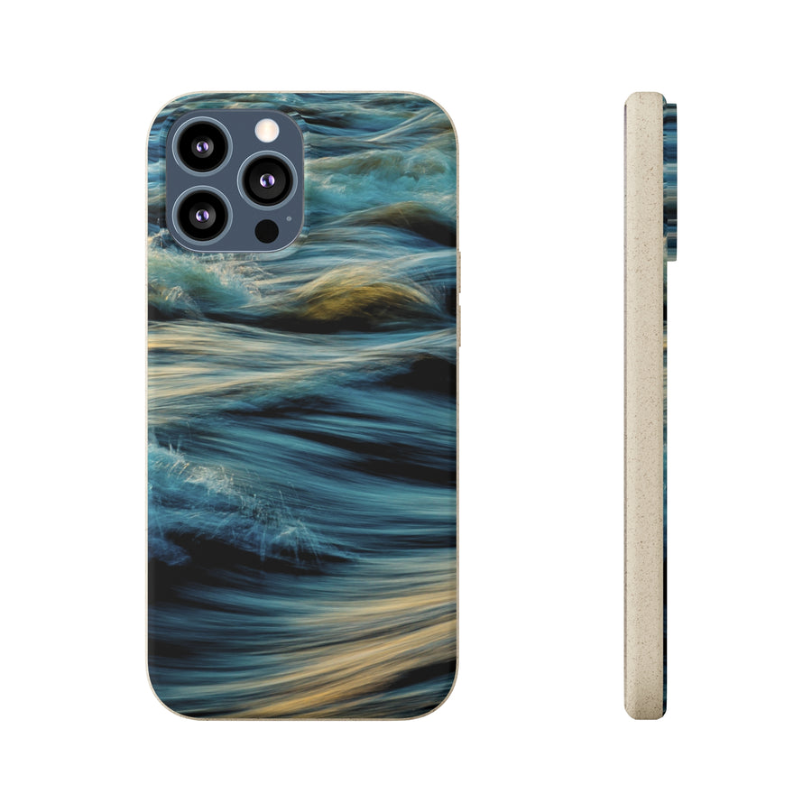 Wispy Waves | Bamboo Biodegradable Cases (iPhone 11, 12, 13) Sustainable Phone Case Ocean Phone Case Wave Case Eco-friendly Phone Case