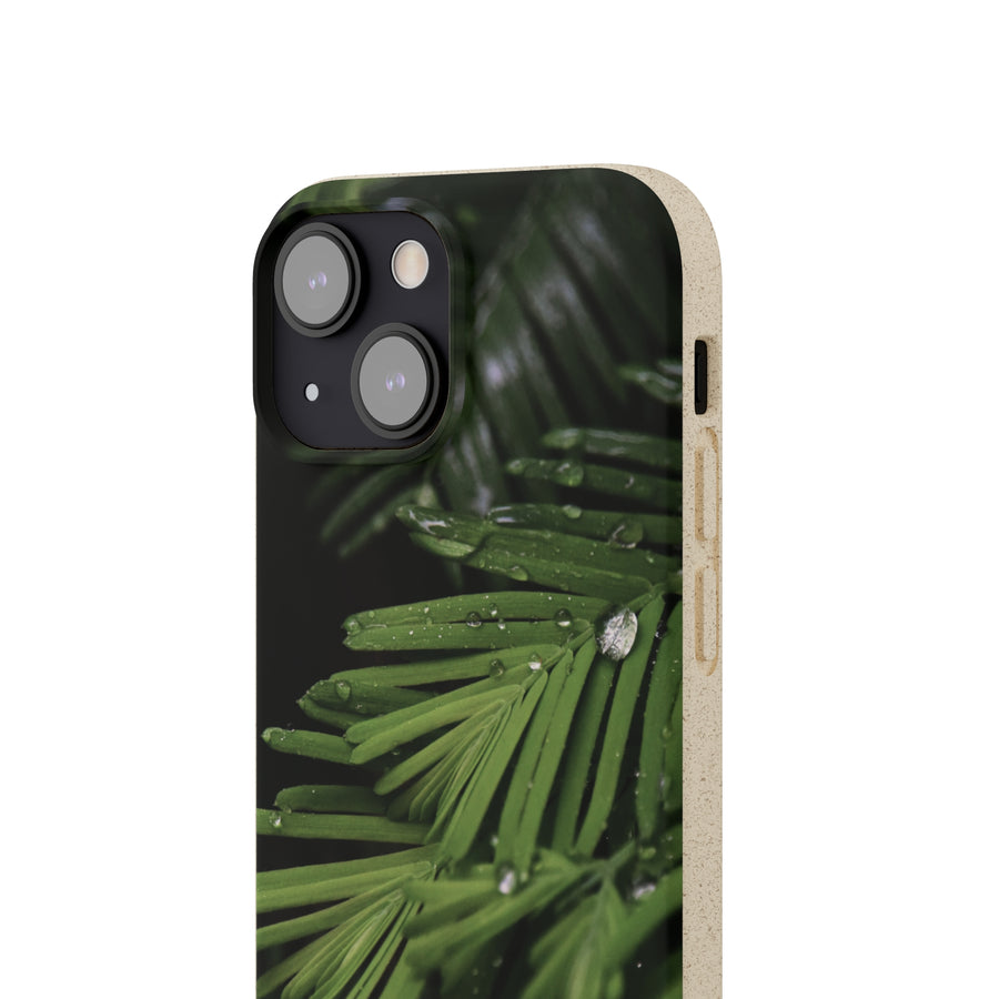 Fern Drops | Bamboo Biodegradable Cases (iPhone 11, 12, 13) Sustainable Phone Case Ocean Phone Case Eco-Friendly Plant Case