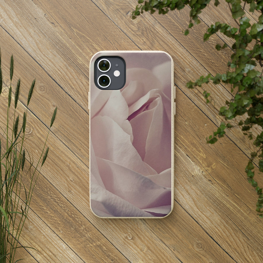 Rose Bud | Bamboo Biodegradable Cases (iPhone 11, 12, 13) Sustainable Phone Case Natural