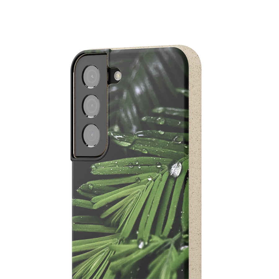 Fern Drops | Bamboo Biodegradable Cases (Samsung S20, S21, S22) Sustainable Phone Case Plant Case