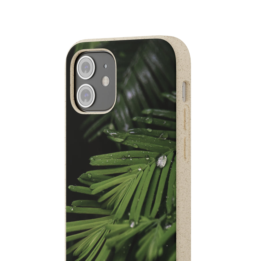 Fern Drops | Bamboo Biodegradable Cases (iPhone 11, 12, 13) Sustainable Phone Case Ocean Phone Case Eco-Friendly Plant Case