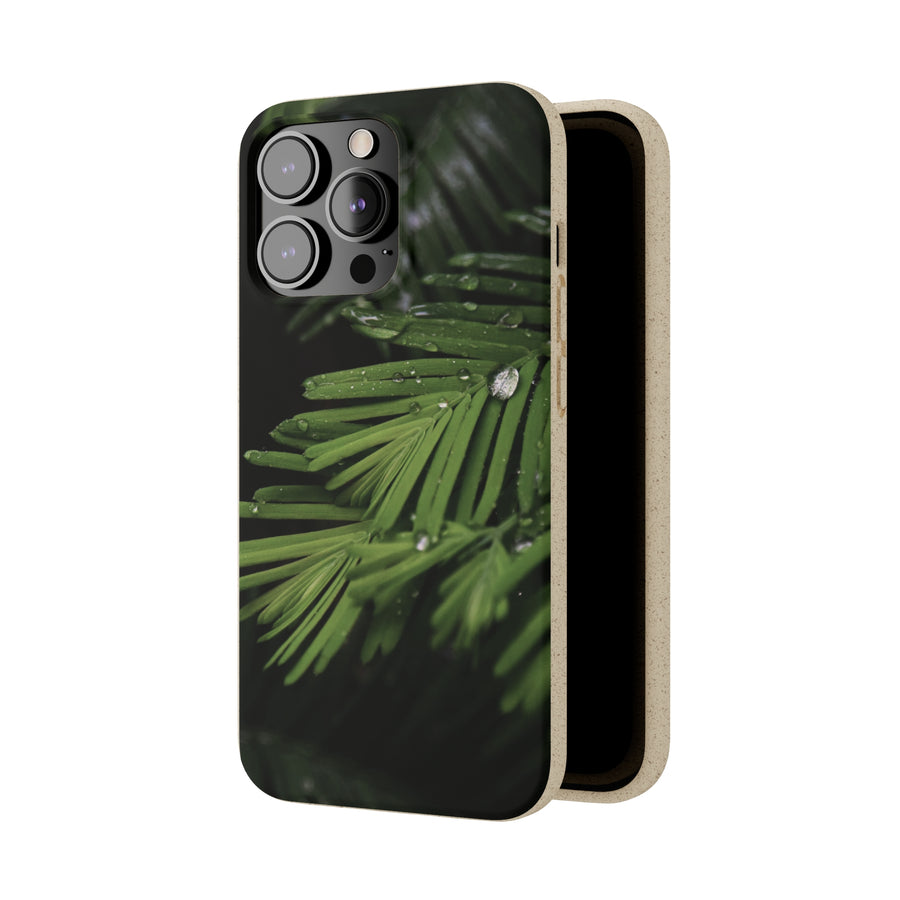 Fern Drops | Bamboo Biodegradable Cases (iPhone 11, 12, 13) Sustainable Phone Case Ocean Phone Case Eco-Friendly Plant Case