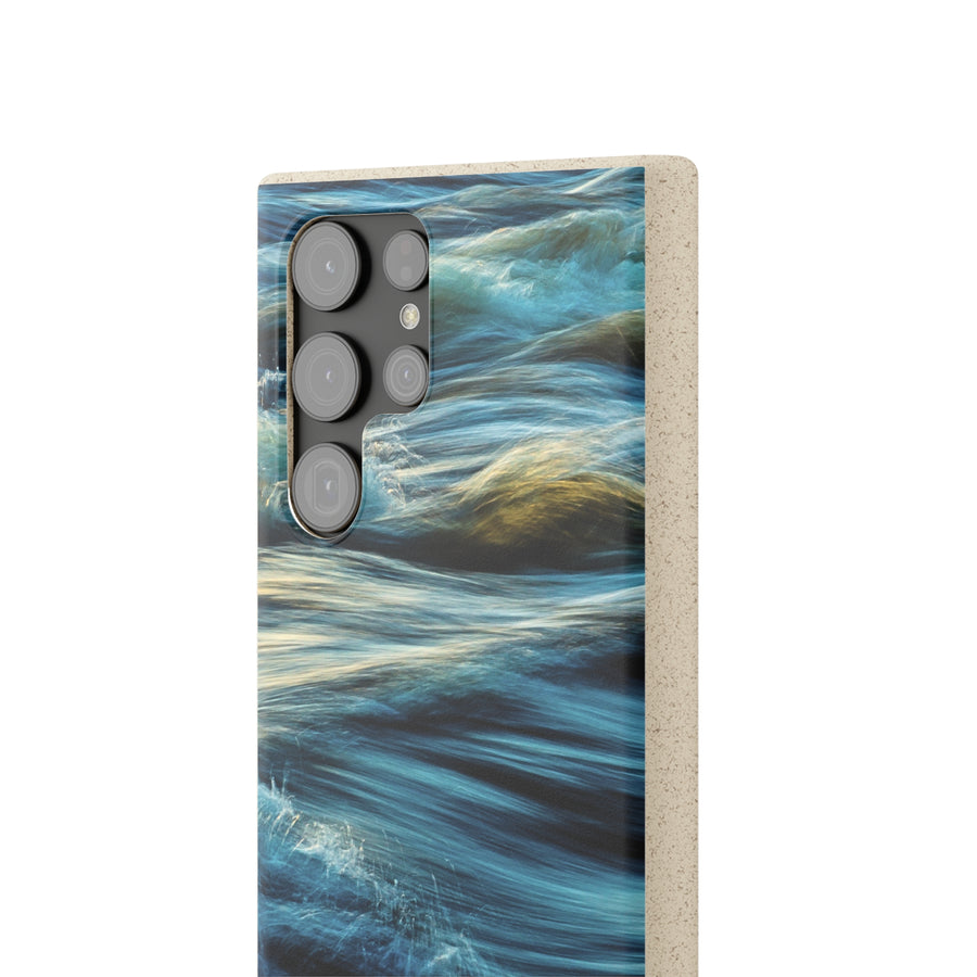 Wispy Waves | Bamboo Biodegradable Cases (Samsung Galaxy S20, S21, S22) Sustainable Phone Case Earth-Friendly