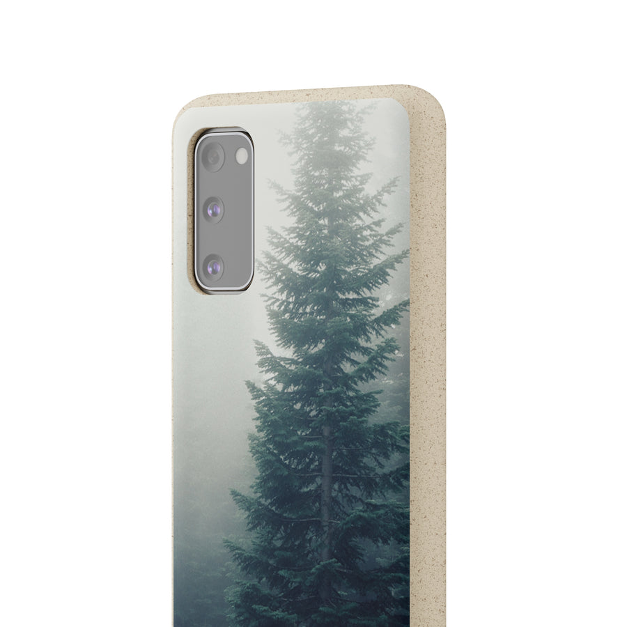 Foggy Trees | Bamboo Biodegradable Cases (Samsung S20, S21, S22) Sustainable Phone Cases Earth-friendly Case