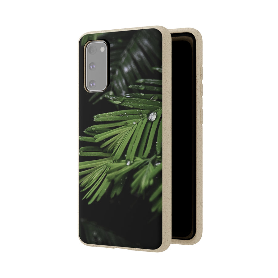 Fern Drops | Bamboo Biodegradable Cases (Samsung S20, S21, S22) Sustainable Phone Case Plant Case