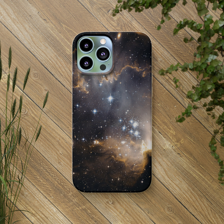 Universal | Bamboo Biodegradable Cases (iPhone 11, 12, 13) Sustainable Phone Case Stars Galaxy Case