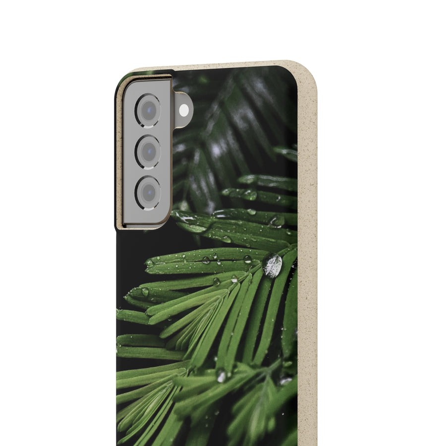 Fern Drops | Bamboo Biodegradable Cases (Samsung S20, S21, S22) Sustainable Phone Case Plant Case