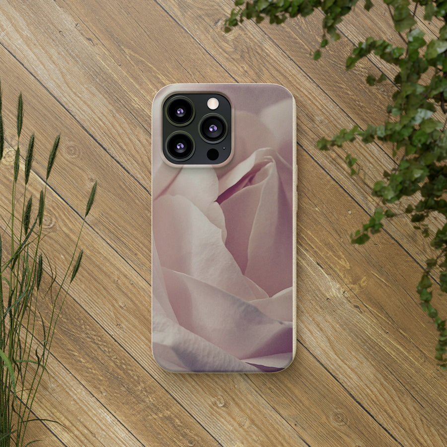 Rose Bud | Bamboo Biodegradable Cases (iPhone 11, 12, 13) Sustainable Phone Case Natural