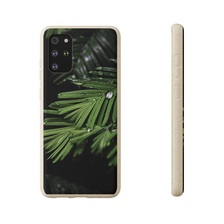 Fern Drops | Bamboo Biodegradable Cases (Samsung S20, S21, S22) Sustainable Phone Case Plant