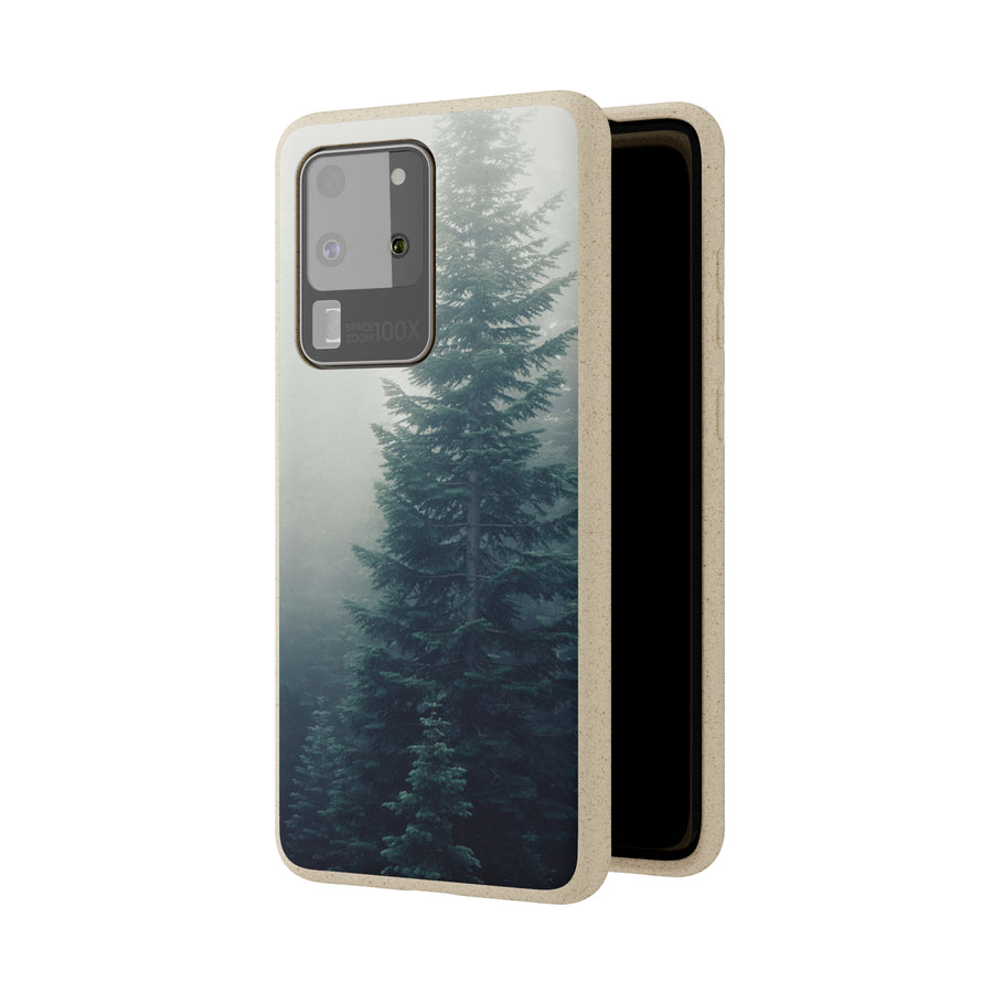 Foggy Trees | Bamboo Biodegradable Cases (Samsung S20, S21, S22) Sustainable Phone Cases Earth-friendly Case