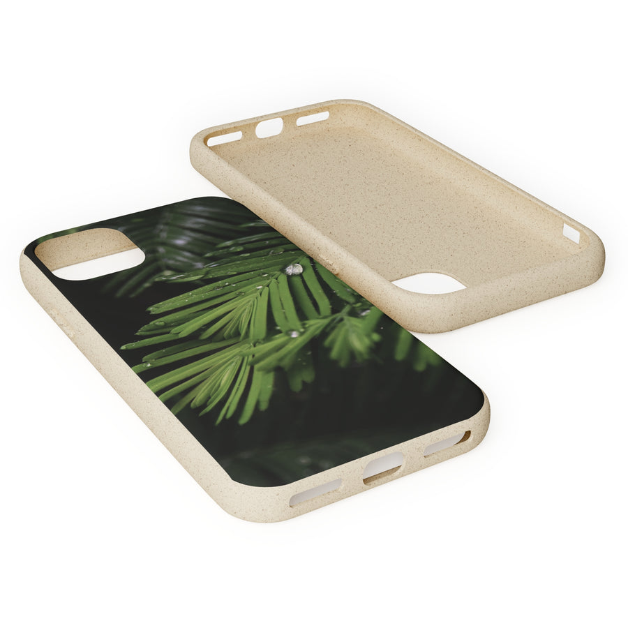 Fern Drops | Bamboo Biodegradable Cases (iPhone 11, 12, 13) Sustainable Phone Case Ocean Phone Case Eco-Friendly Plant Case