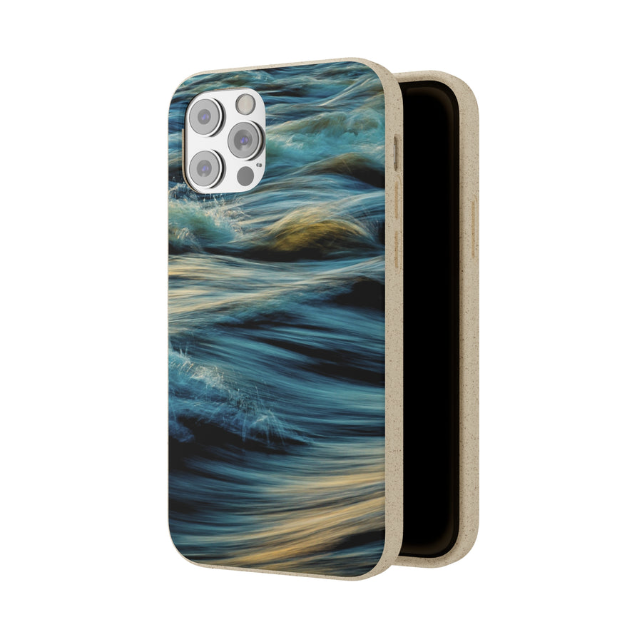 Wispy Waves | Bamboo Biodegradable Cases (iPhone 11, 12, 13) Sustainable Phone Case Ocean Phone Case Wave Case Eco-friendly Phone Case