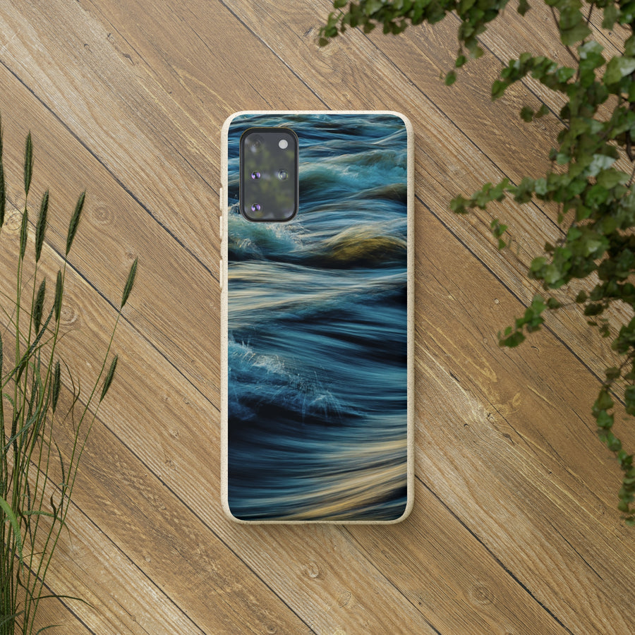 Wispy Waves | Bamboo Biodegradable Cases (Samsung Galaxy S20, S21, S22) Sustainable Phone Case Earth-Friendly