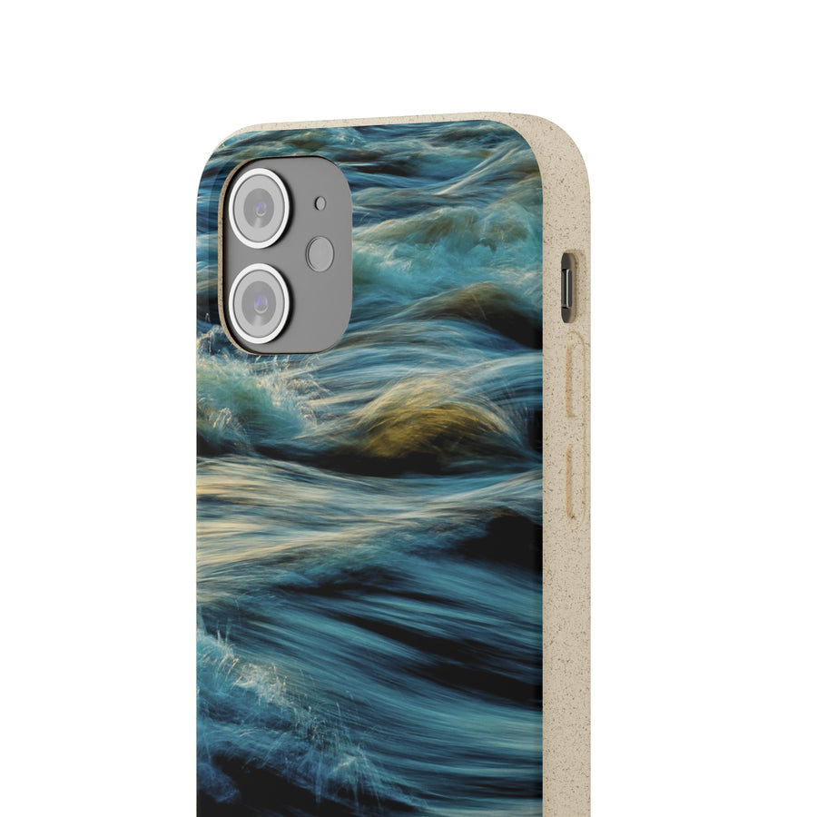 Wispy Waves | Bamboo Biodegradable Cases (iPhone 11, 12, 13) Sustainable Phone Case Ocean Phone Case Wave Case Eco-friendly Phone Case