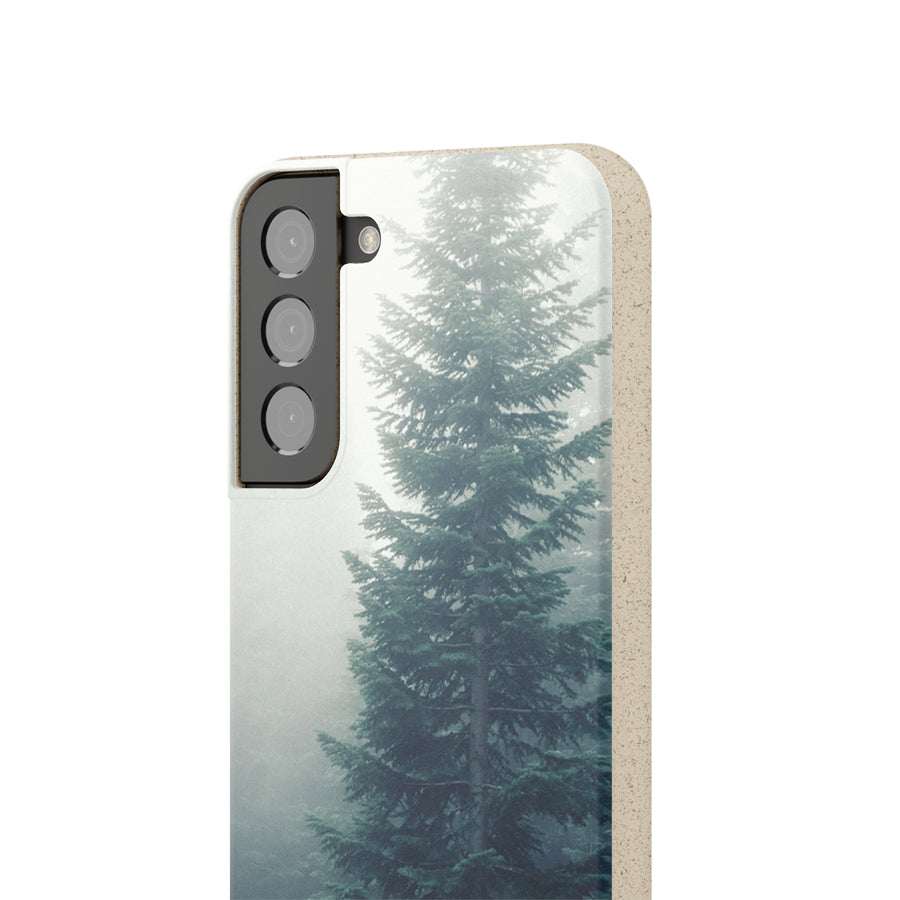 Foggy Trees | Bamboo Biodegradable Cases (Samsung S20, S21, S22) Sustainable Phone Cases Earth-friendly Case