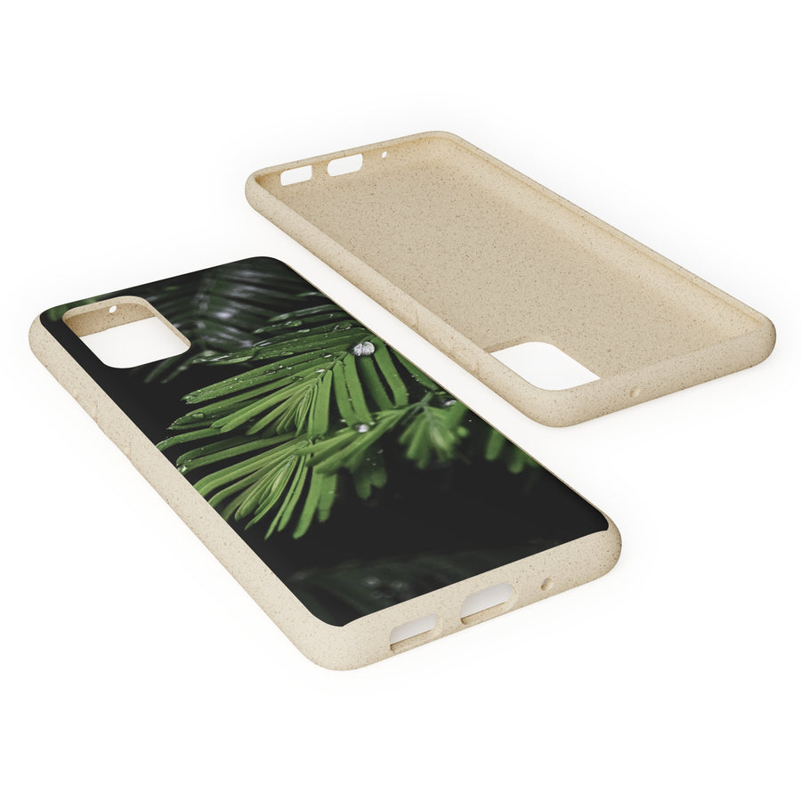 Fern Drops | Bamboo Biodegradable Cases (Samsung S20, S21, S22) Sustainable Phone Case Plant Case