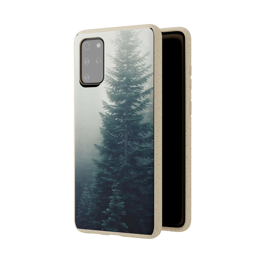 Foggy Trees | Bamboo Biodegradable Cases (Samsung S20, S21, S22) Sustainable Phone Cases Earth-friendly Case