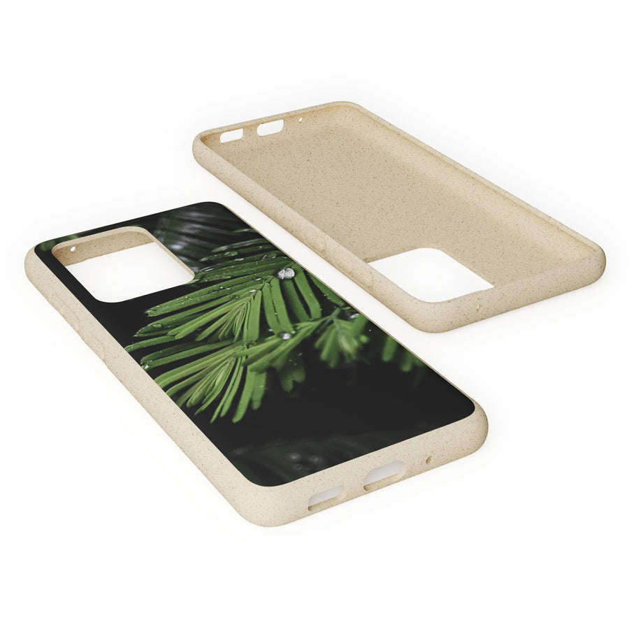 Fern Drops | Bamboo Biodegradable Cases (Samsung S20, S21, S22) Sustainable Phone Case Plant Case