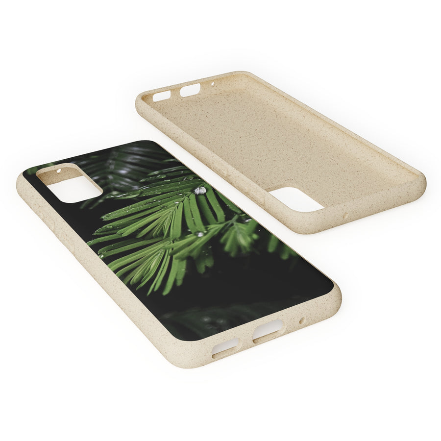 Fern Drops | Bamboo Biodegradable Cases (Samsung S20, S21, S22) Sustainable Phone Case Plant Case