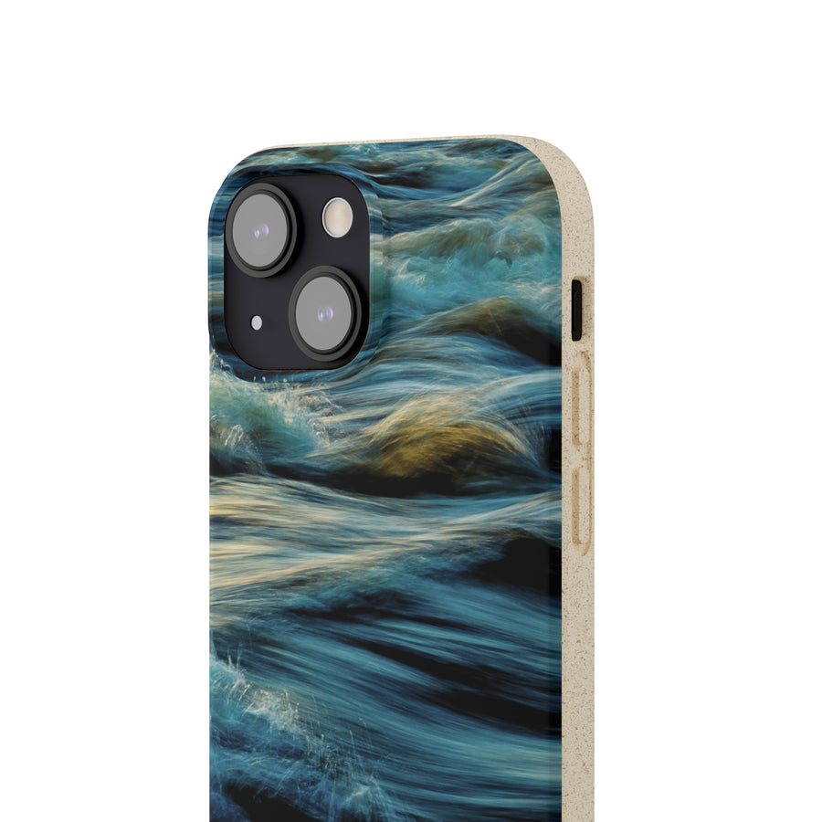 Wispy Waves | Bamboo Biodegradable Cases (iPhone 11, 12, 13) Sustainable Phone Case Ocean Phone Case Wave Case Eco-friendly Phone Case