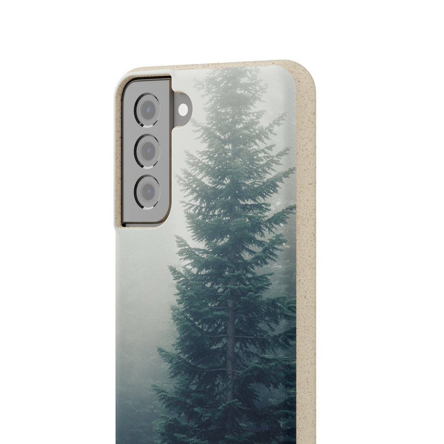 Foggy Trees | Bamboo Biodegradable Cases (Samsung S20, S21, S22) Sustainable Phone Cases Earth-friendly Case