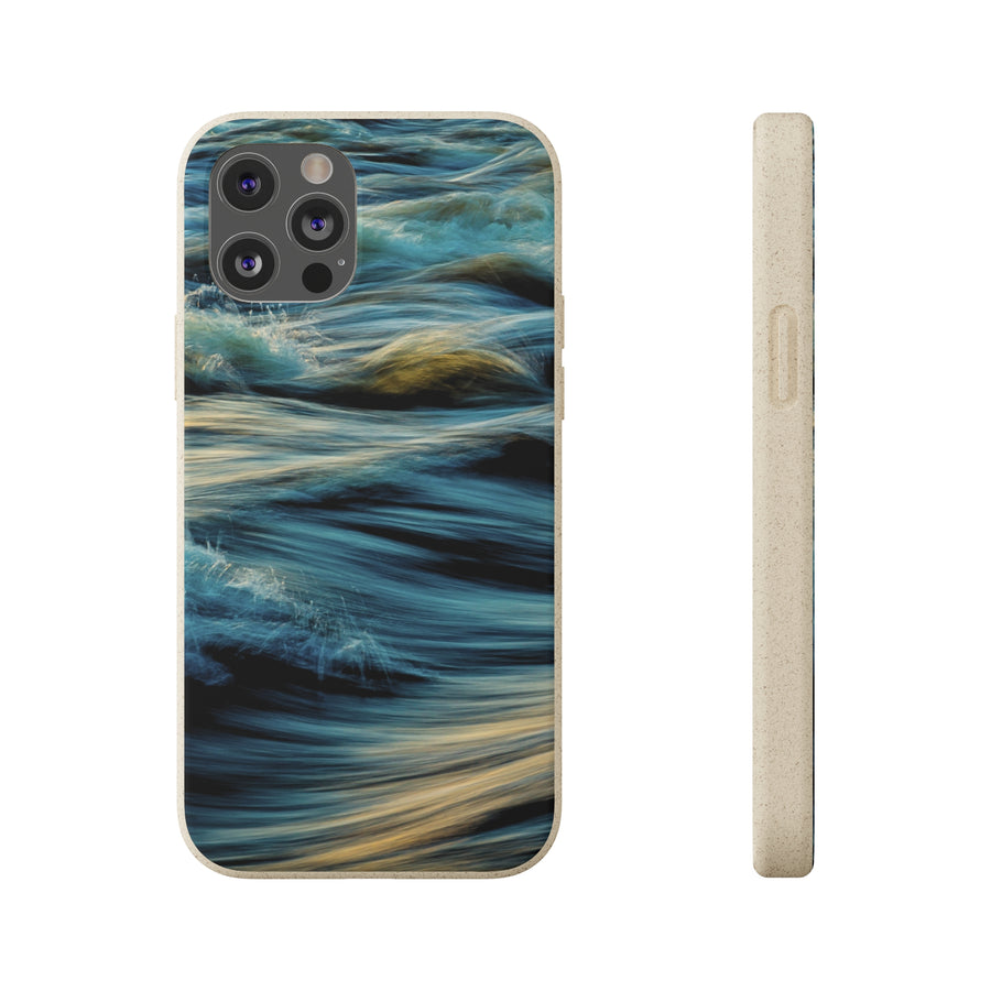 Wispy Waves | Bamboo Biodegradable Cases (iPhone 11, 12, 13) Sustainable Phone Case Ocean Phone Case Wave Case Eco-friendly Phone Case