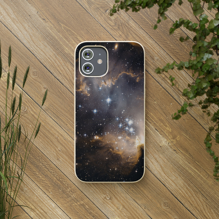 Universal | Bamboo Biodegradable Cases (iPhone 11, 12, 13) Sustainable Phone Case Stars Galaxy Case