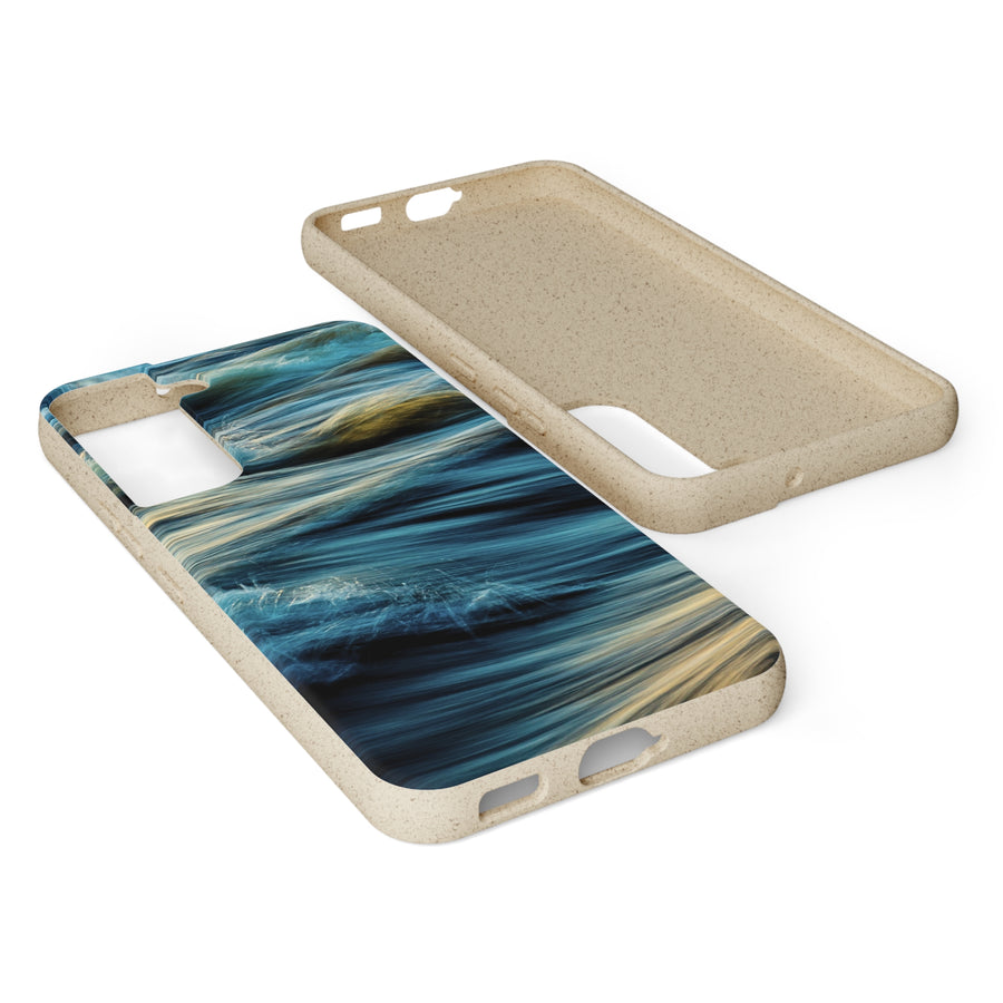 Wispy Waves | Bamboo Biodegradable Cases (Samsung Galaxy S20, S21, S22) Sustainable Phone Case Earth-Friendly