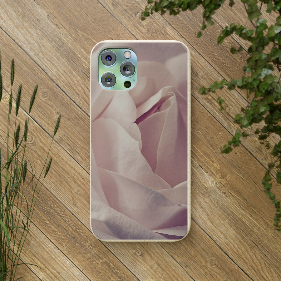 Rose Bud | Bamboo Biodegradable Cases (iPhone 11, 12, 13) Sustainable Phone Case Natural