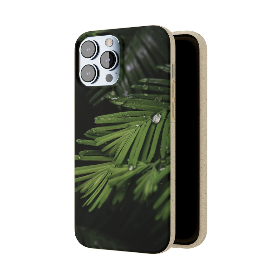 Fern Drops | Bamboo Biodegradable Cases (iPhone 11, 12, 13) Sustainable Phone Case Ocean Phone Case Eco-Friendly Plant Case