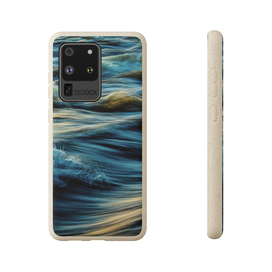 Wispy Waves | Bamboo Biodegradable Cases (Samsung Galaxy S20, S21, S22) Sustainable Phone Case Earth-Friendly