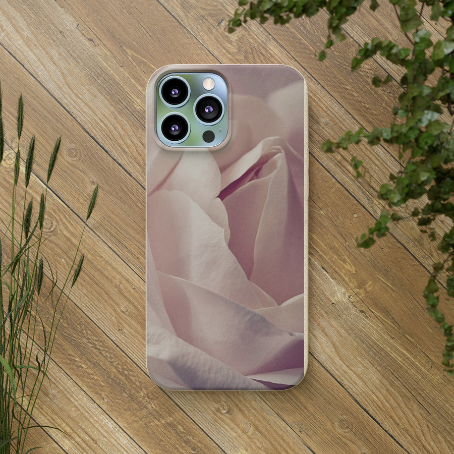 Rose Bud | Bamboo Biodegradable Cases (iPhone 11, 12, 13) Sustainable Phone Case Natural