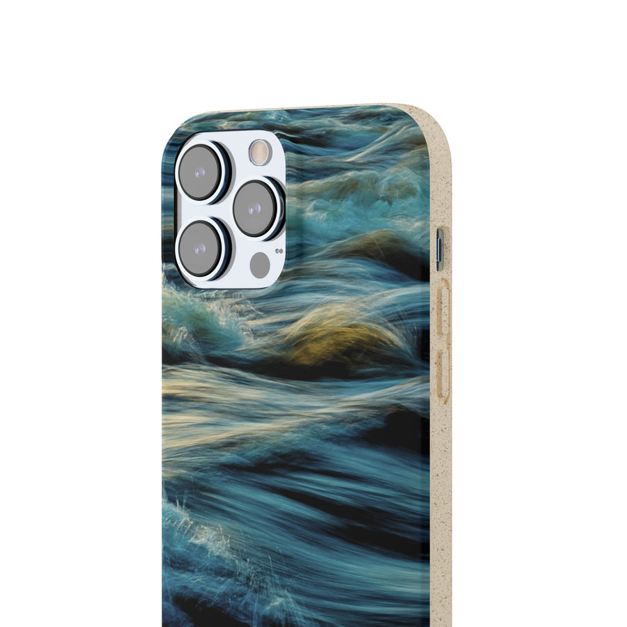 Wispy Waves | Bamboo Biodegradable Cases (iPhone 11, 12, 13) Sustainable Phone Case Ocean Phone Case Wave Case Eco-friendly Phone Case