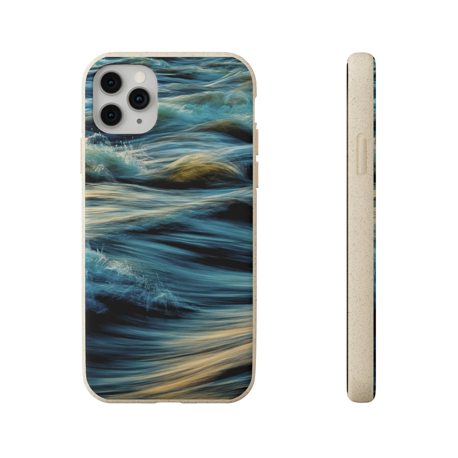 Wispy Waves | Bamboo Biodegradable Cases (iPhone 11, 12, 13) Sustainable Phone Case Ocean Phone Case Wave Case Eco-friendly Phone Case