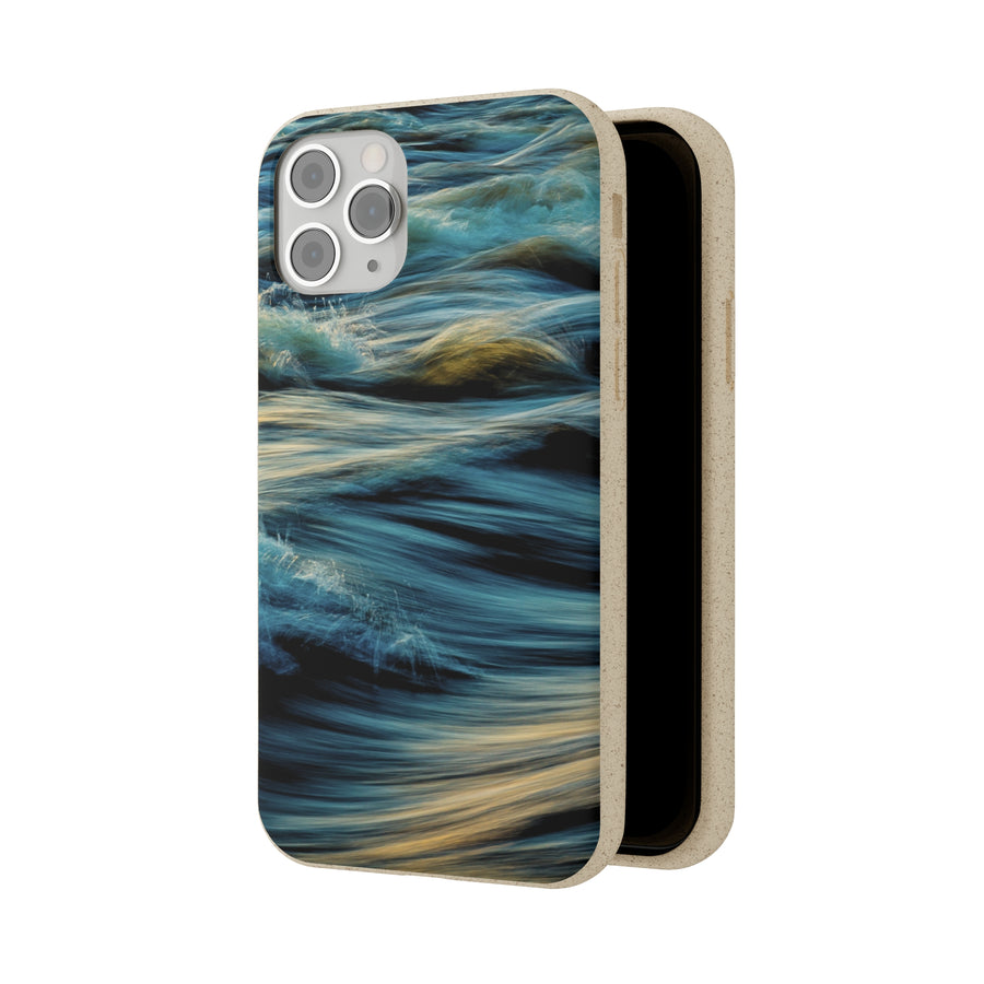 Wispy Waves | Bamboo Biodegradable Cases (iPhone 11, 12, 13) Sustainable Phone Case Ocean Phone Case Wave Case Eco-friendly Phone Case