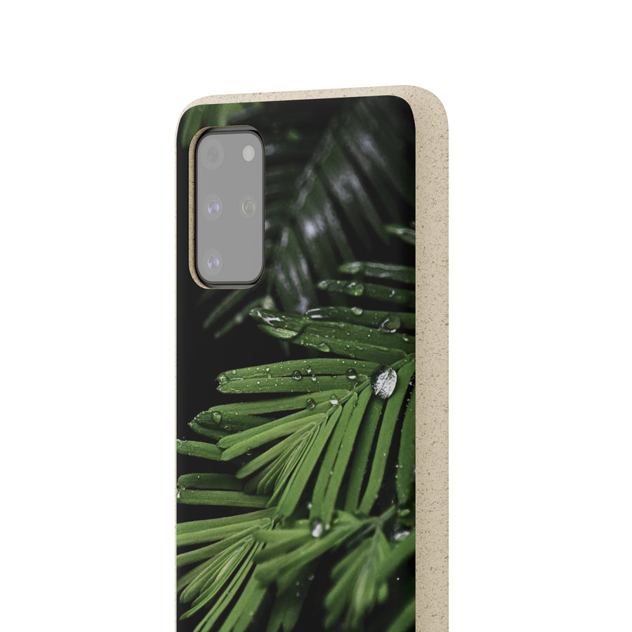 Fern Drops | Bamboo Biodegradable Cases (Samsung S20, S21, S22) Sustainable Phone Case Plant Case