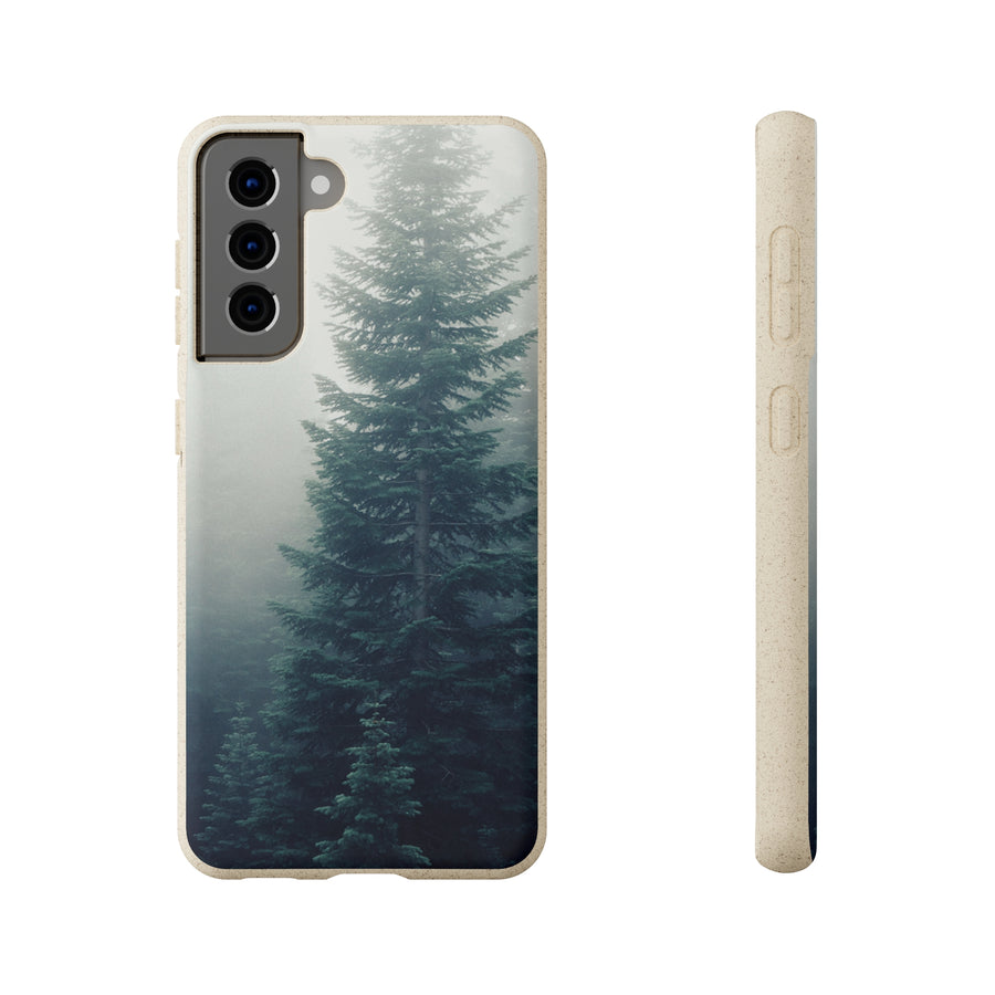 Foggy Trees | Bamboo Biodegradable Cases (Samsung S20, S21, S22) Sustainable Phone Cases Earth-friendly Case