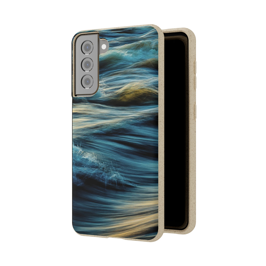 Wispy Waves | Bamboo Biodegradable Cases (Samsung Galaxy S20, S21, S22) Sustainable Phone Case Earth-Friendly