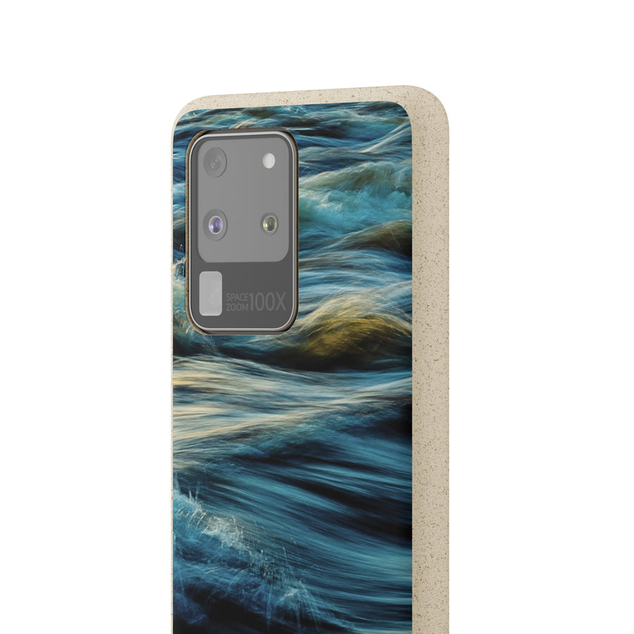 Wispy Waves | Bamboo Biodegradable Cases (Samsung Galaxy S20, S21, S22) Sustainable Phone Case Earth-Friendly