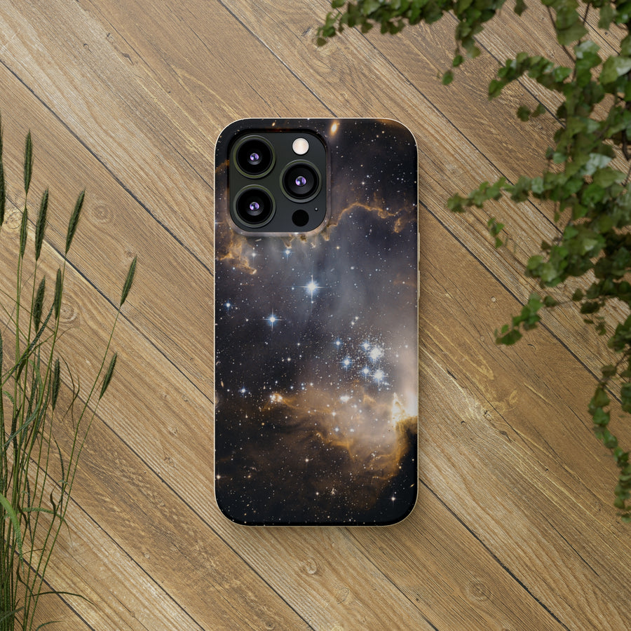 Universal | Bamboo Biodegradable Cases (iPhone 11, 12, 13) Sustainable Phone Case Stars Galaxy Case