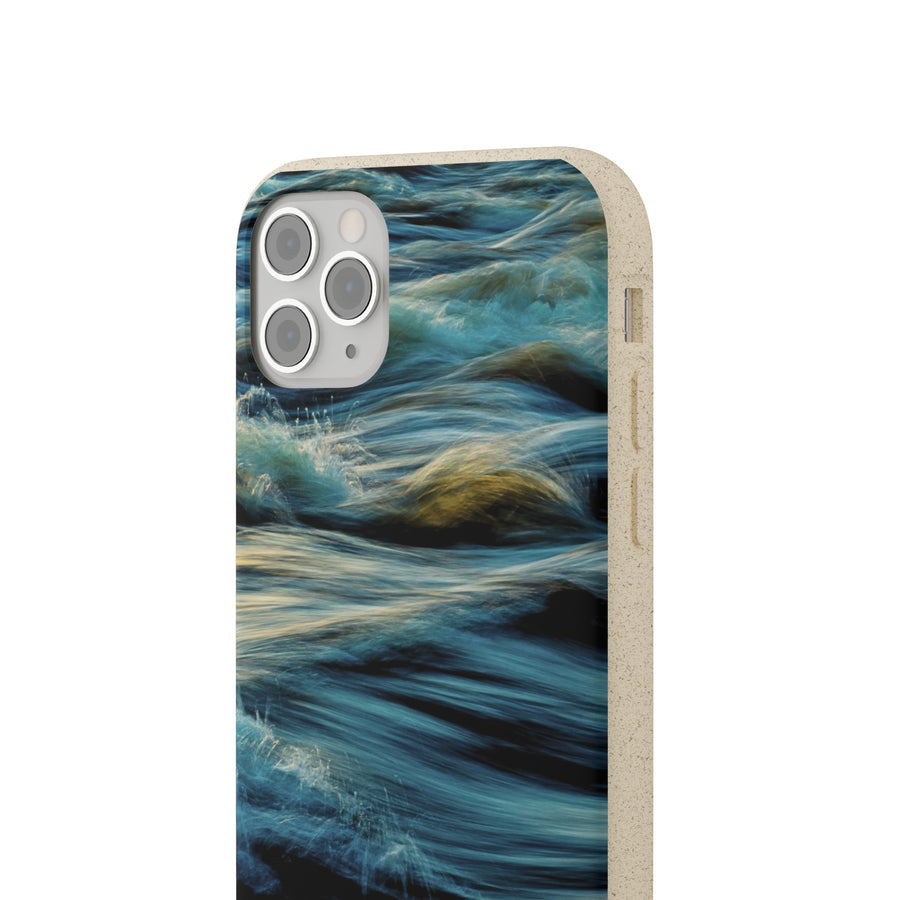 Wispy Waves | Bamboo Biodegradable Cases (iPhone 11, 12, 13) Sustainable Phone Case Ocean Phone Case Wave Case Eco-friendly Phone Case