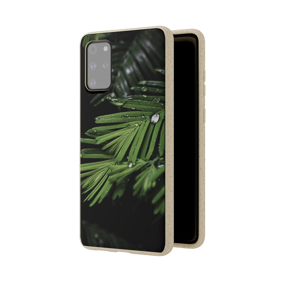 Fern Drops | Bamboo Biodegradable Cases (Samsung S20, S21, S22) Sustainable Phone Case Plant Case