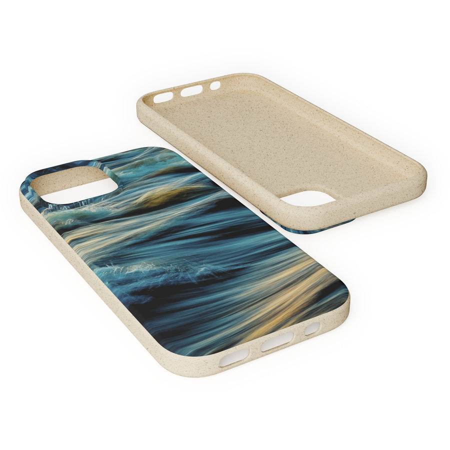 Wispy Waves | Bamboo Biodegradable Cases (iPhone 11, 12, 13) Sustainable Phone Case Ocean Phone Case Wave Case Eco-friendly Phone Case