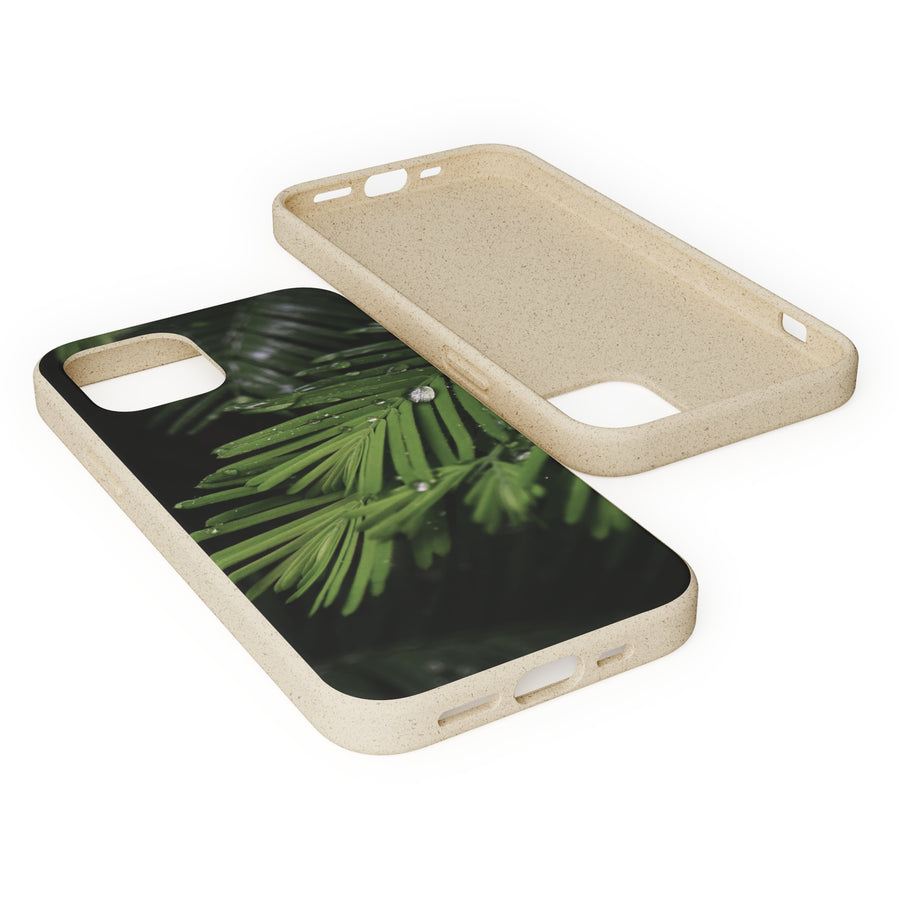 Fern Drops | Bamboo Biodegradable Cases (iPhone 11, 12, 13) Sustainable Phone Case Ocean Phone Case Eco-Friendly Plant Case