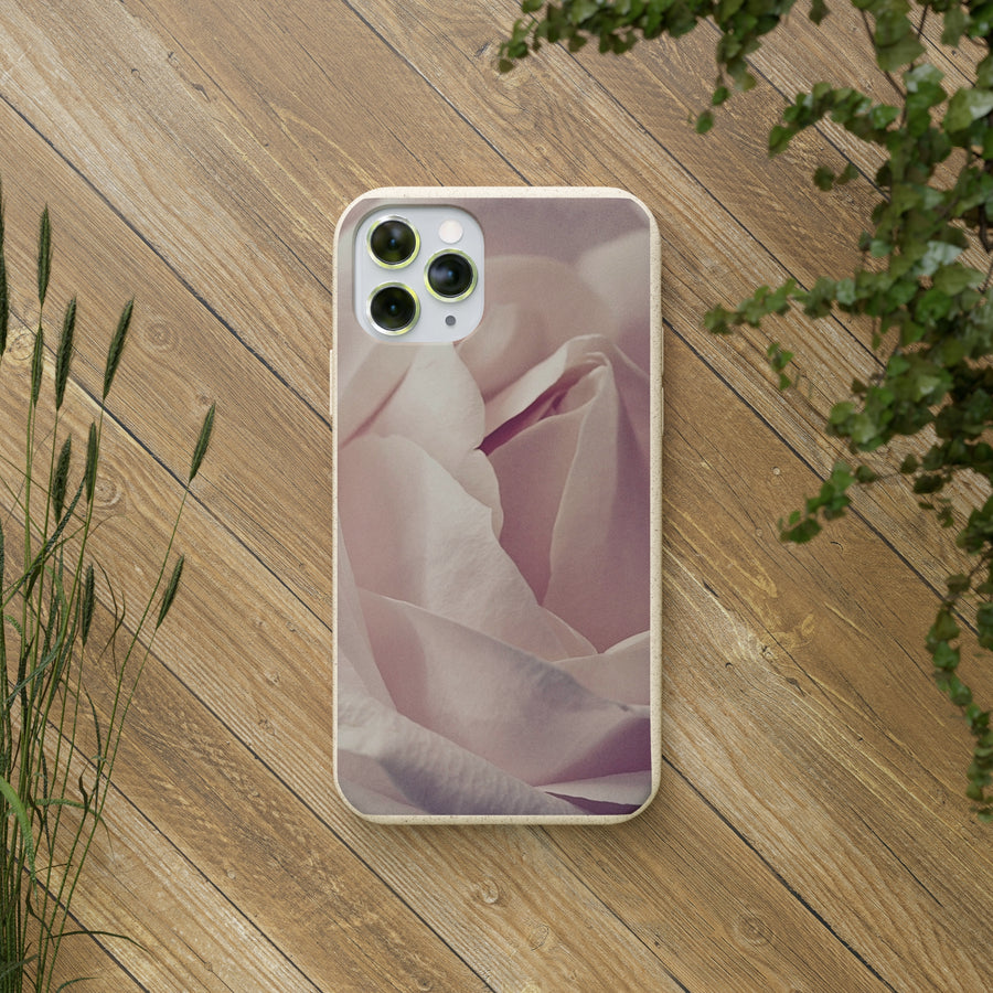 Rose Bud | Bamboo Biodegradable Cases (iPhone 11, 12, 13) Sustainable Phone Case Natural