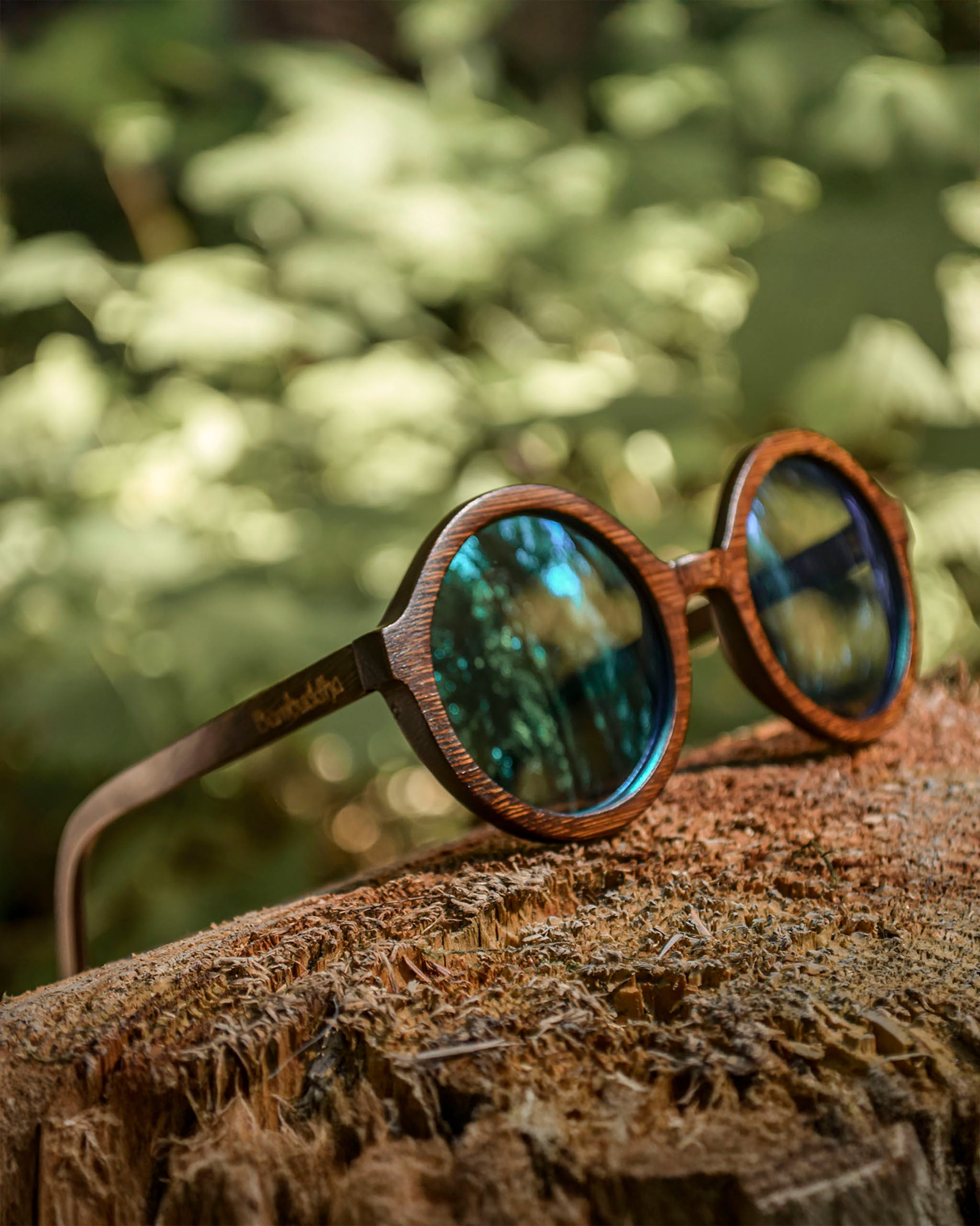 Eco-friendly Retro Bamboo Sunglasses Men/women Impact Resistant Ecofriendly Black Vintage Retro  main image 4