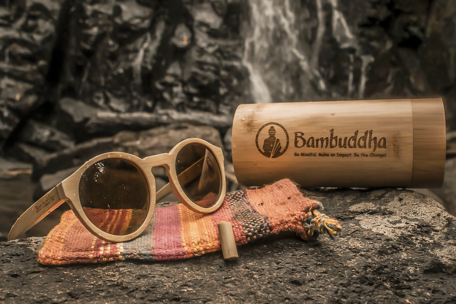 Spectacles Polarized Bamboo Sunglasses by Bambuddha